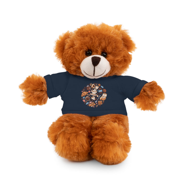 Custom Stuffed Animal w/ Coffee & Dessert Tee – Cute Plush Gift 8”