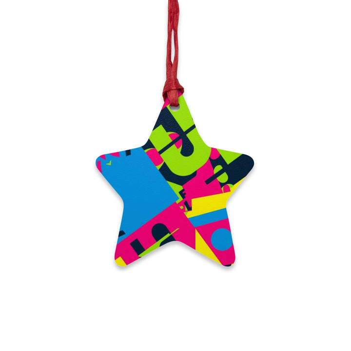 Handcrafted Wooden Ornaments – Playful Geometric Designs, Modern Rustic Decor