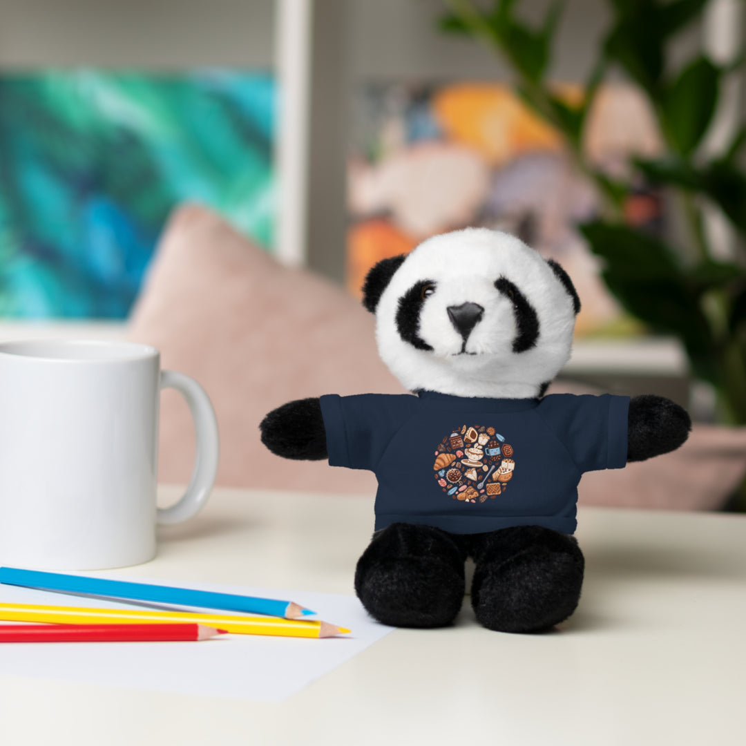 Custom Stuffed Animal w/ Coffee & Dessert Tee – Cute Plush Gift 8”