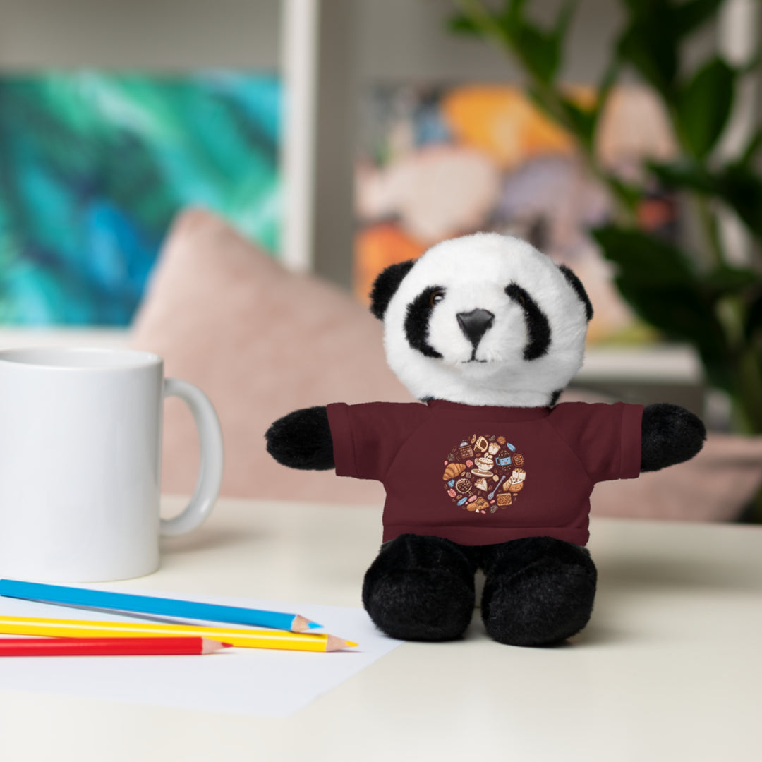 Custom Stuffed Animal w/ Coffee & Dessert Tee – Cute Plush Gift 8”