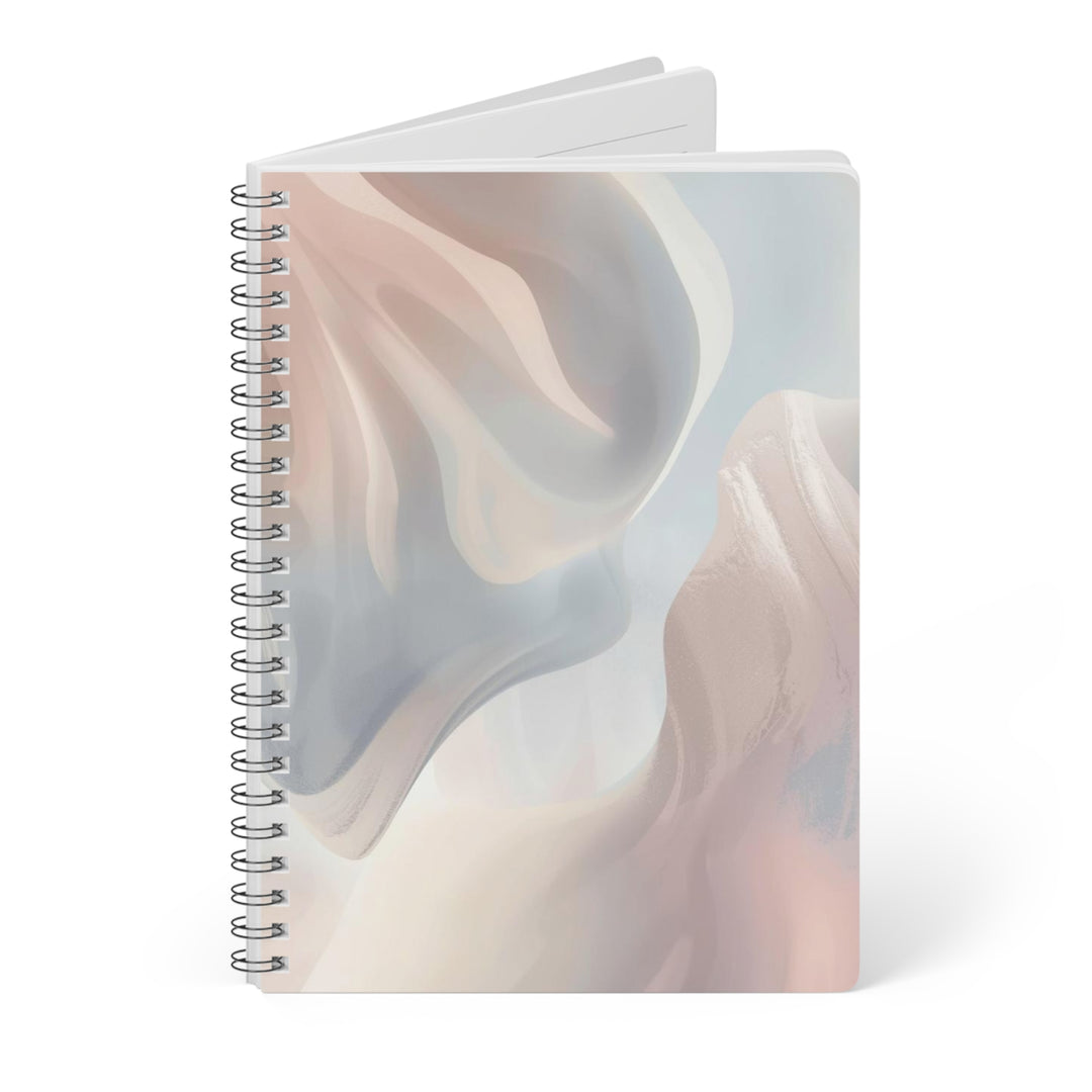 Wirobound A5 Softcover Notebook – Minimalist Pastel Abstract, Luxe & Trendy