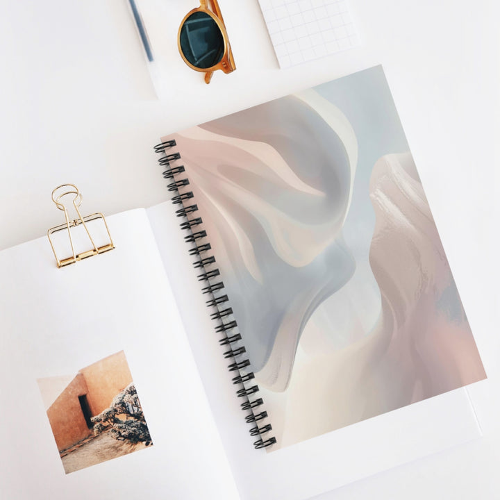 Chic Pastel Spiral Notebook – Premium Ruled Journal, Modern Abstract Design