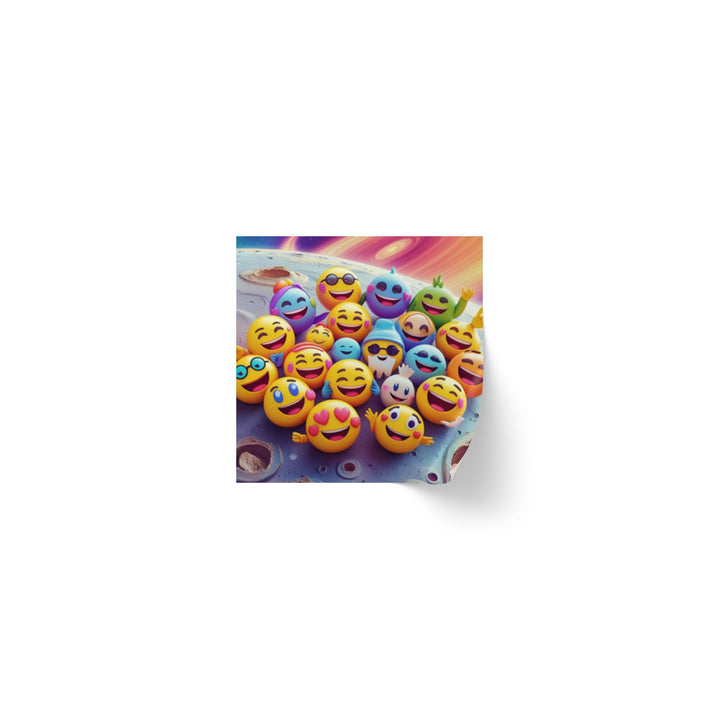 Square Emoji Sticker Label Rolls – Fun Custom Labels for Stylish Organization