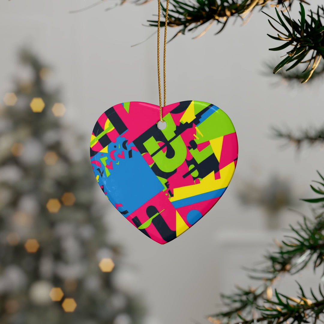 Custom Neon Abstract Ceramic Ornaments – Bold Geometric Decor (1-20pcs)