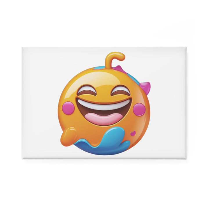 Playful Emoji Rectangle Button Magnet – Fun, Modern Fridge & Locker Decor