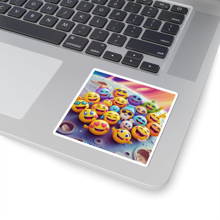 Playful Cosmic Emoji Kiss-Cut Stickers – Vibrant, Trendy, Unique Art!