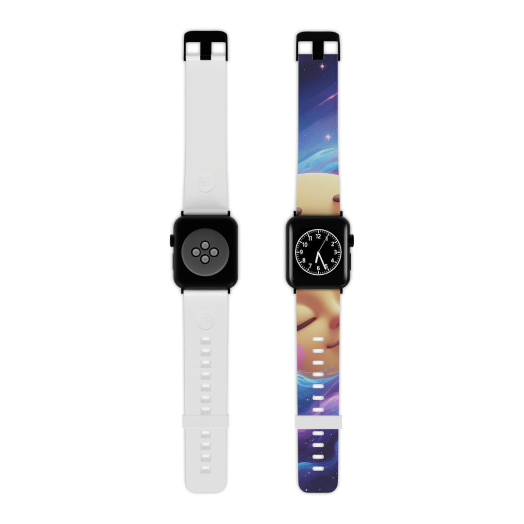 Galaxy Moon Apple Watch Band – Cute Space-Themed, Custom, Sweat-Proof Strap