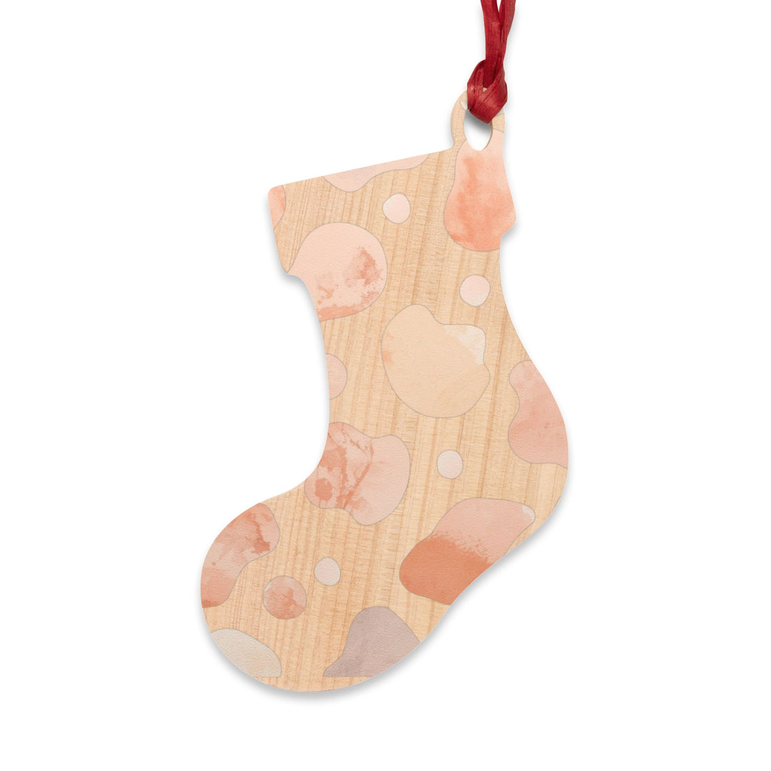 Handcrafted Wooden Ornaments – Modern Abstract Watercolor, Magnetic & Giftable