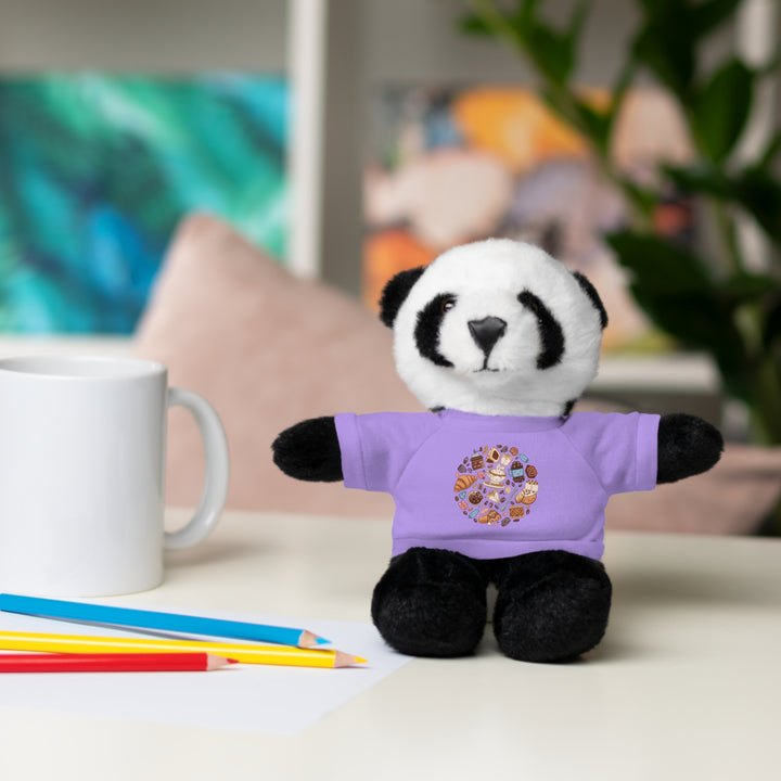 Custom Stuffed Animal w/ Coffee & Dessert Tee – Cute Plush Gift 8”