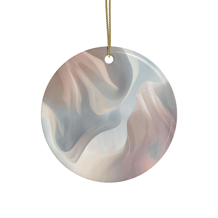 Personalized Ceramic Ornaments – Abstract Pastel Shapes, Custom Keepsake