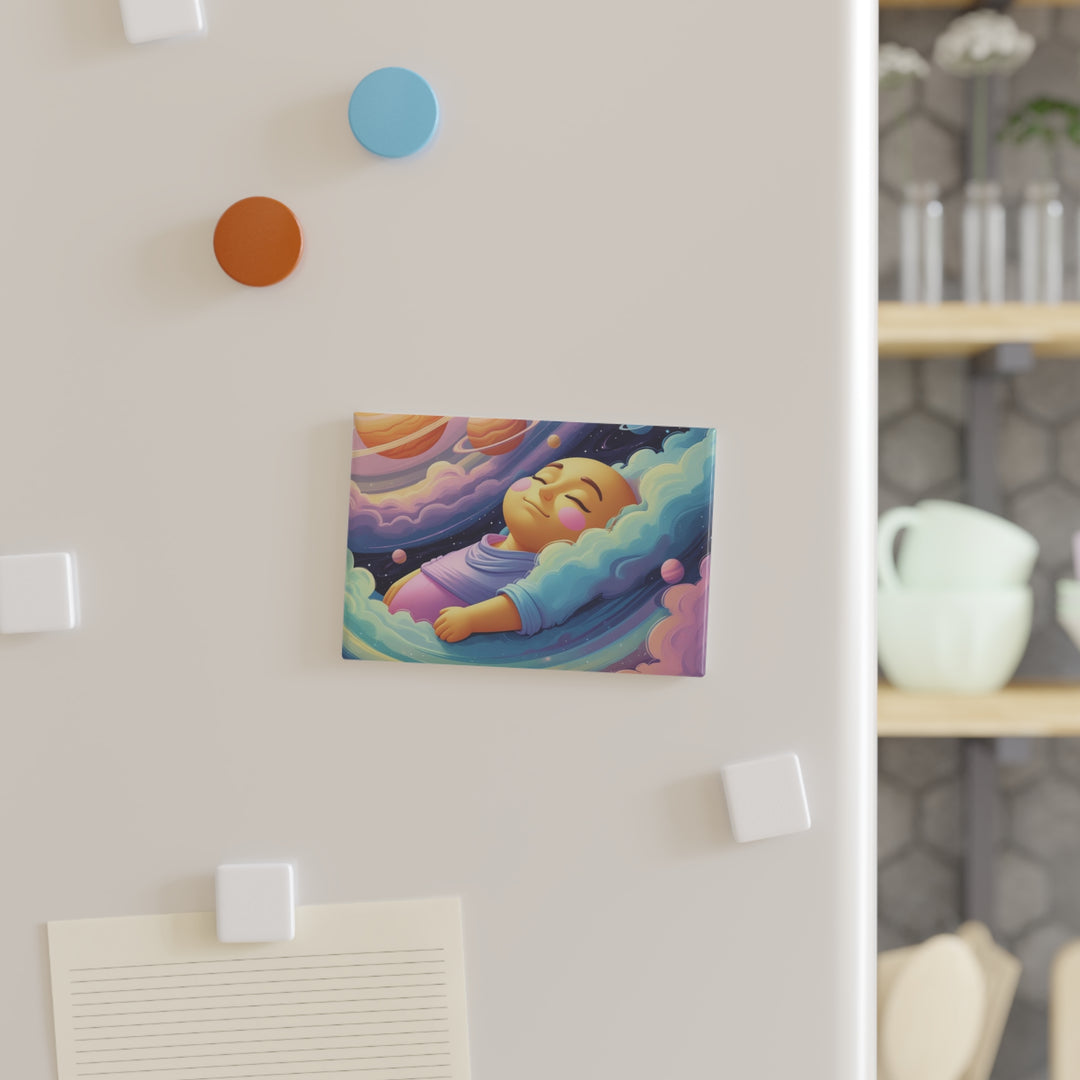 Cosmic Baby Rectangle Button Magnet – Cute Galaxy Fridge Decor (1/10pcs)
