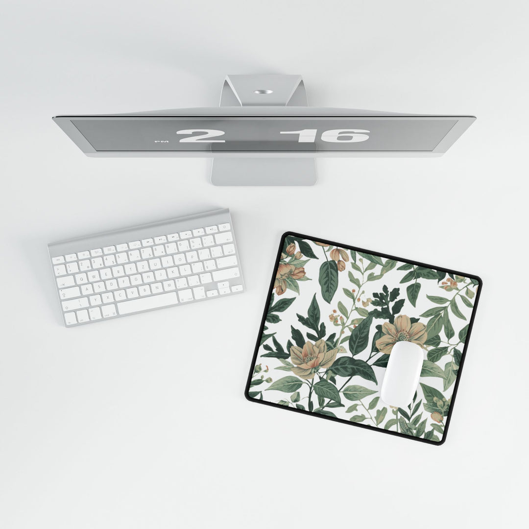 Vintage Floral Desk Mat – Premium, Waterproof, Anti-Fray Workspace Pad