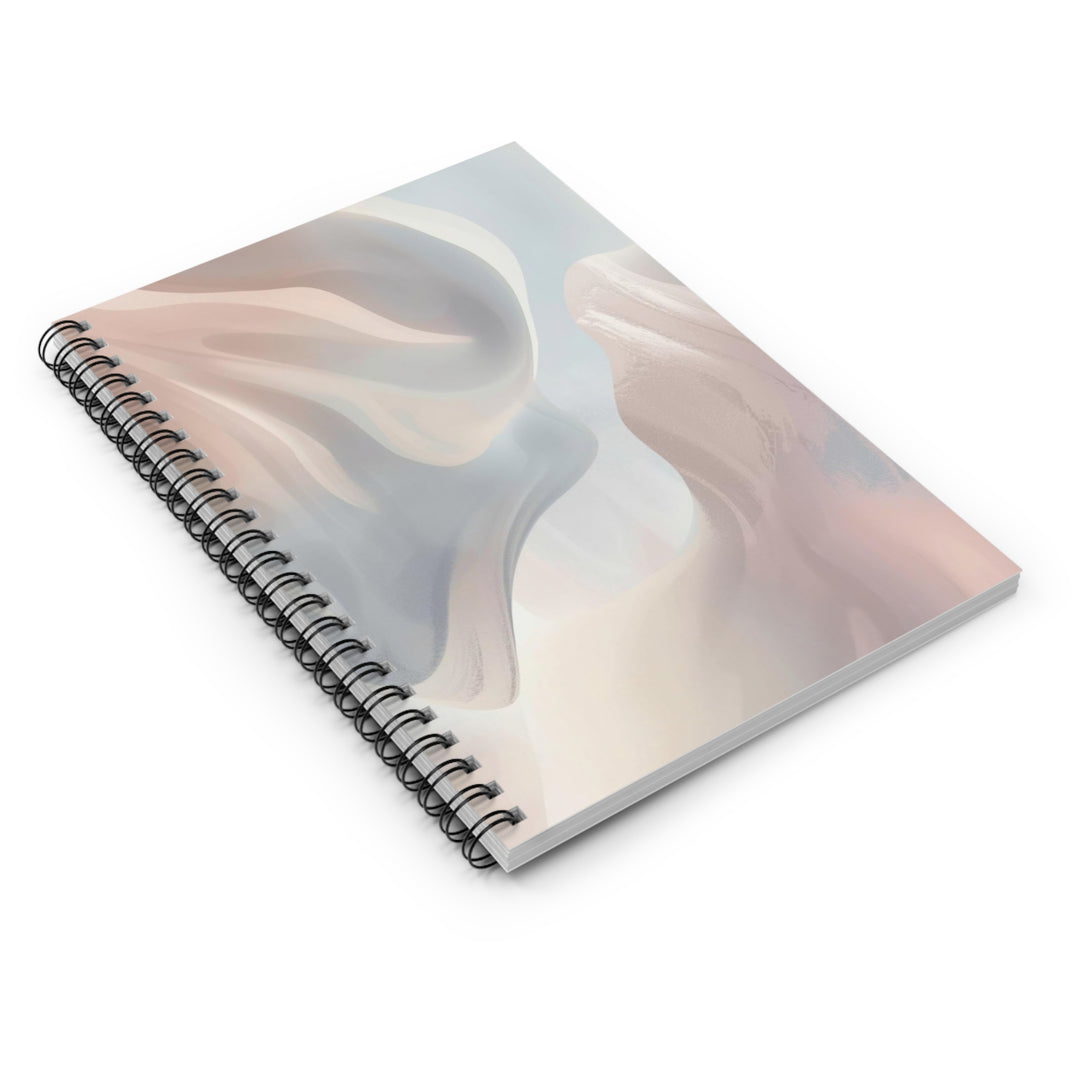 Chic Pastel Spiral Notebook – Premium Ruled Journal, Modern Abstract Design