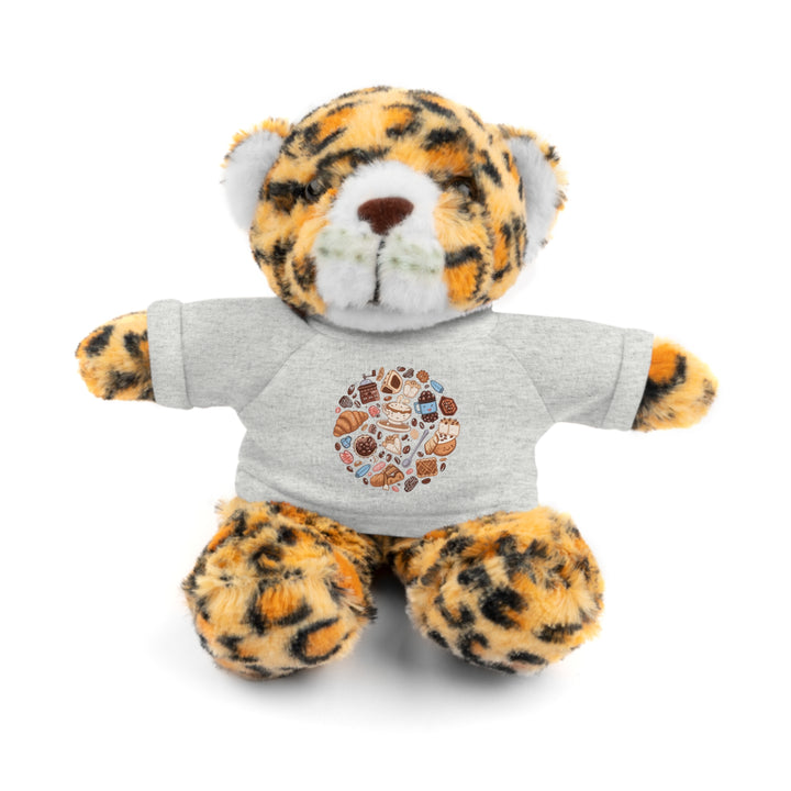 Custom Stuffed Animal w/ Coffee & Dessert Tee – Cute Plush Gift 8”