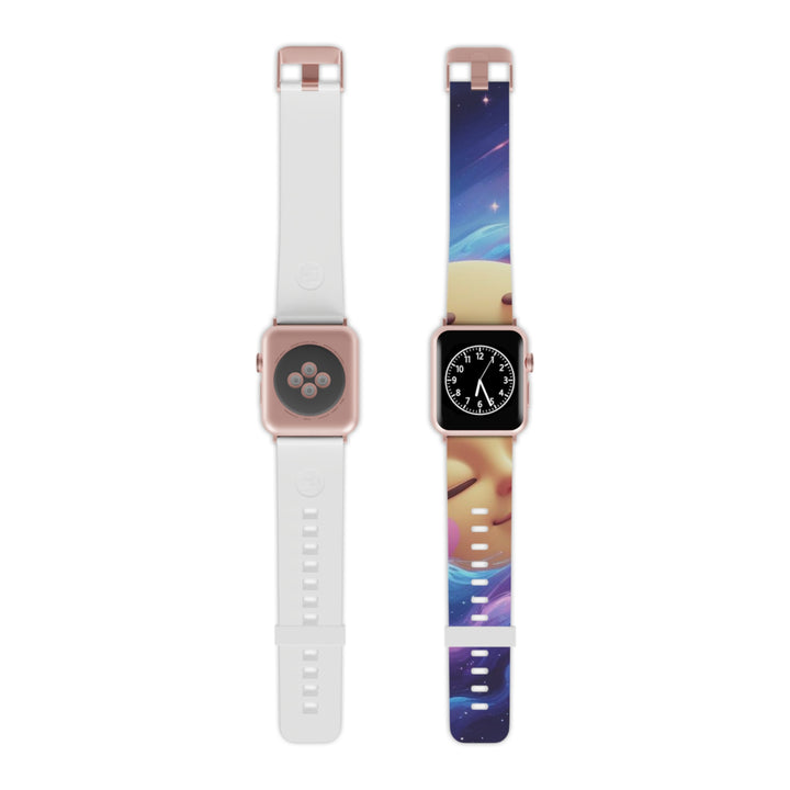 Galaxy Moon Apple Watch Band – Cute Space-Themed, Custom, Sweat-Proof Strap