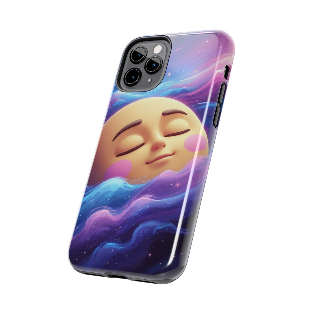 Tough Galaxy Moon Phone Case – Cute Space Design, Shockproof & Slim