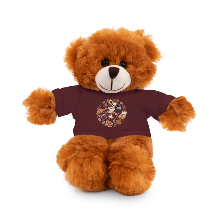Custom Stuffed Animal w/ Coffee & Dessert Tee – Cute Plush Gift 8”