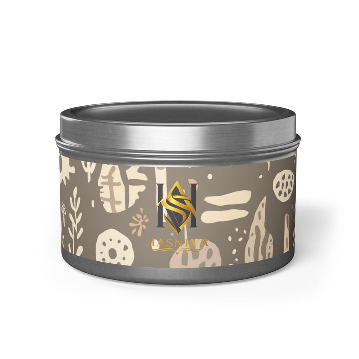 Handcrafted Boho Tin Candles – Custom Fragrance, Botanical Pattern, Gift-Ready