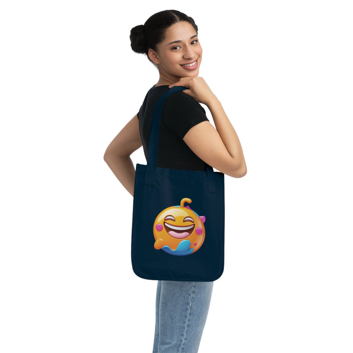 Emoji Joy Organic Canvas Tote Bag – Eco-Chic, Playful & Durable