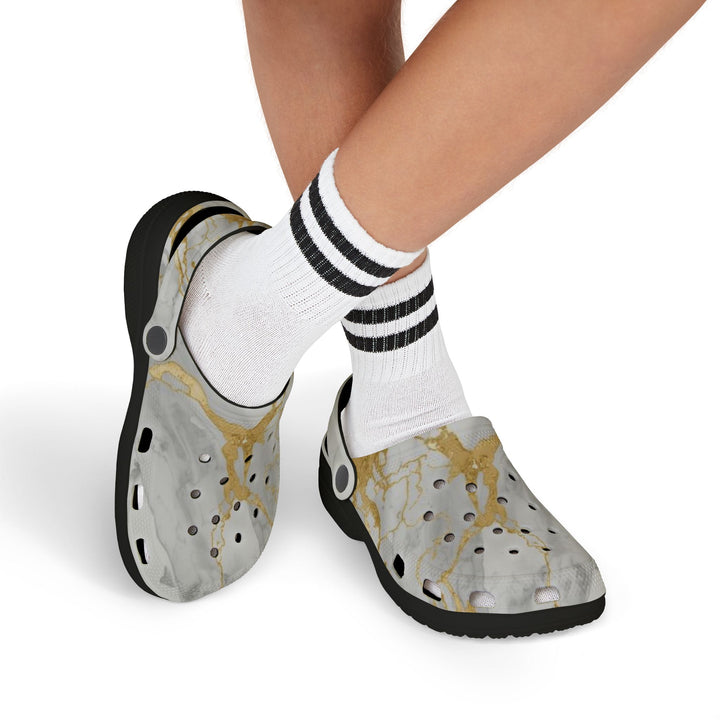 Kids’ EVA Marble Clogs – Lightweight, Customizable, Stylish Foam Shoes