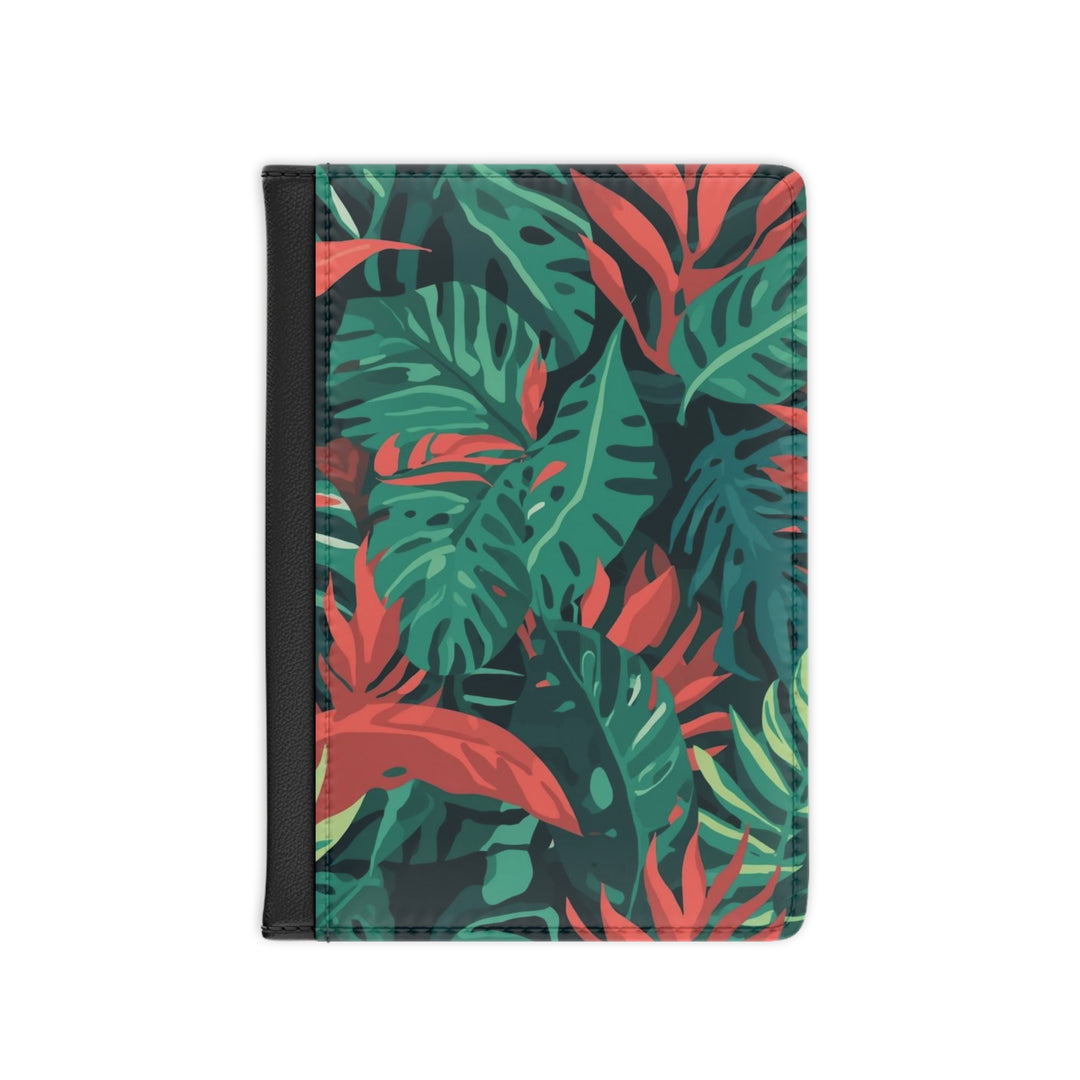 Personalized Tropical Leaf Passport Cover – RFID Blocking, Stylish Travel Case