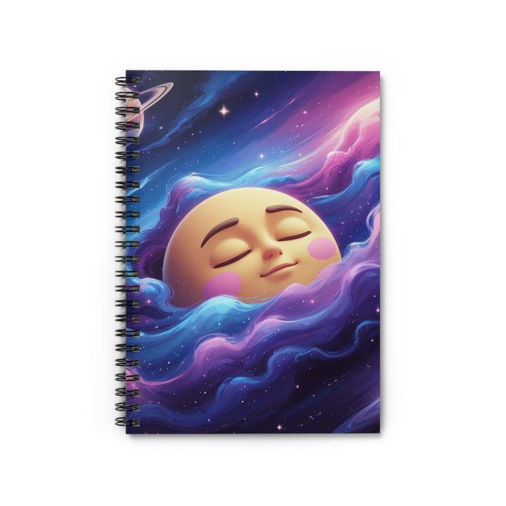 Dreamy Galaxy Spiral Notebook – Ruled, Cute Moon & Stars, Premium Paper