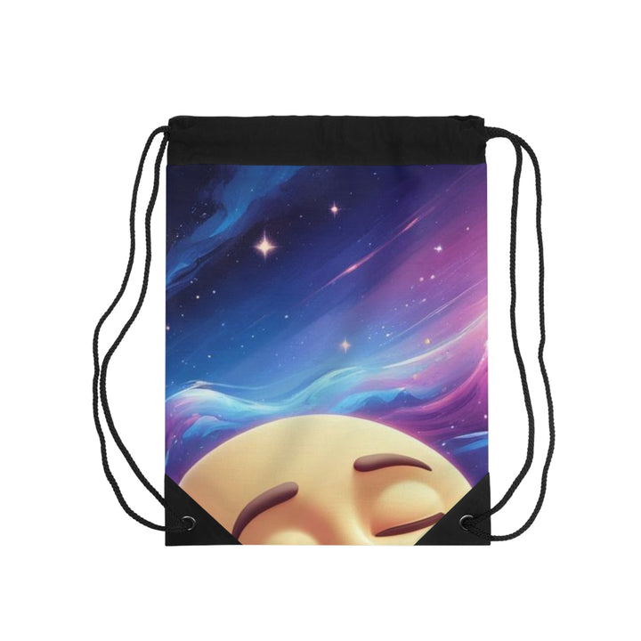 Galaxy Moon Drawstring Bag – Lightweight, Trendy & Space-Themed Gym Sack