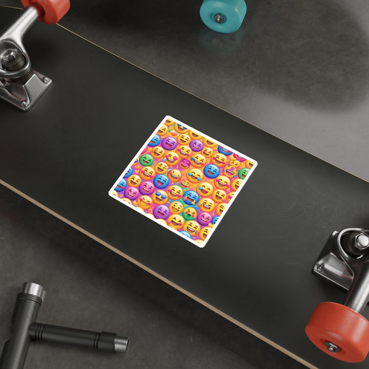 Custom Die-Cut Emoji Stickers – Vibrant, Fun, & Waterproof! Perfect for Youth