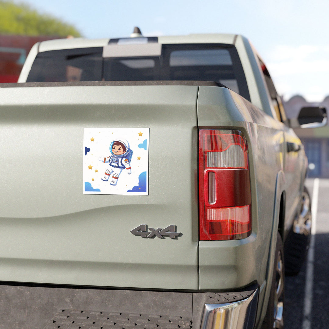 Custom Car Magnet – Cute Space Astronaut Kids Design, Weatherproof & Removable