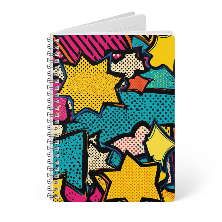 Wirobound A5 Softcover Notebook – Comic Pop Art, Luxury Lined Journal