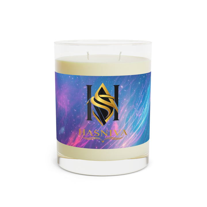 Cosmic Swirl Scented Candle 11oz – Premium Soy, Neon Galaxy Jar, 65hr Burn