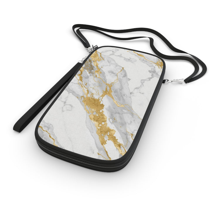 Chic Marble Passport Wallet – RFID Blocking, Vegan Leather, Gold Accents