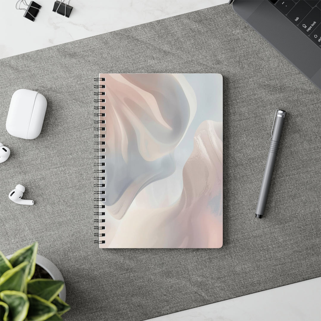 Wirobound A5 Softcover Notebook – Minimalist Pastel Abstract, Luxe & Trendy