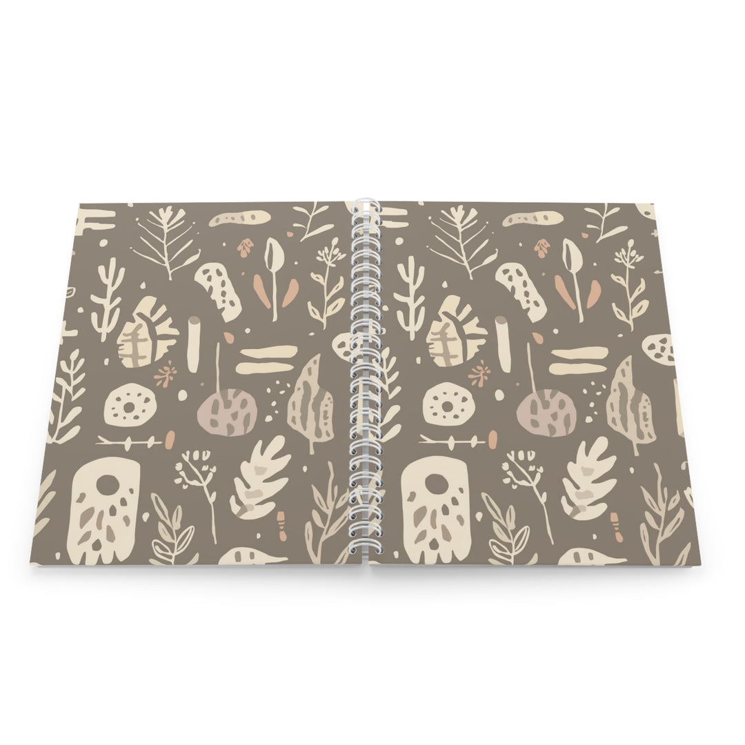Custom Boho Botanical Spiral Notebook – Minimalist, Artsy & Trendy Journal