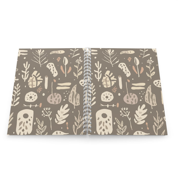 Custom Boho Botanical Spiral Notebook – Minimalist, Artsy & Trendy Journal