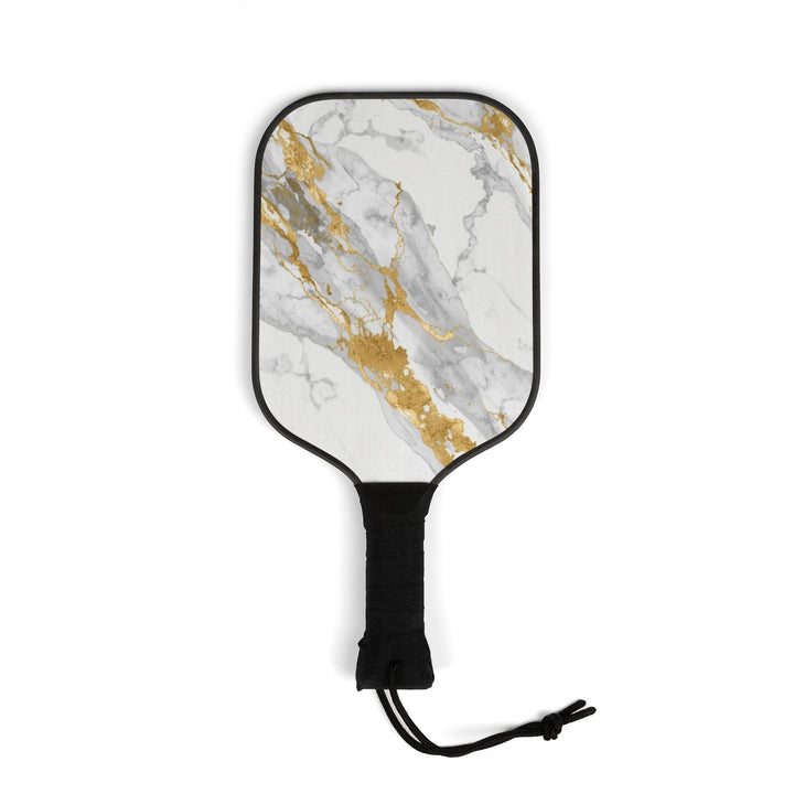 Ultimate Pickleball Kit – Marble Gold Luxe Set, 2 Paddles + 4 Balls + Bag