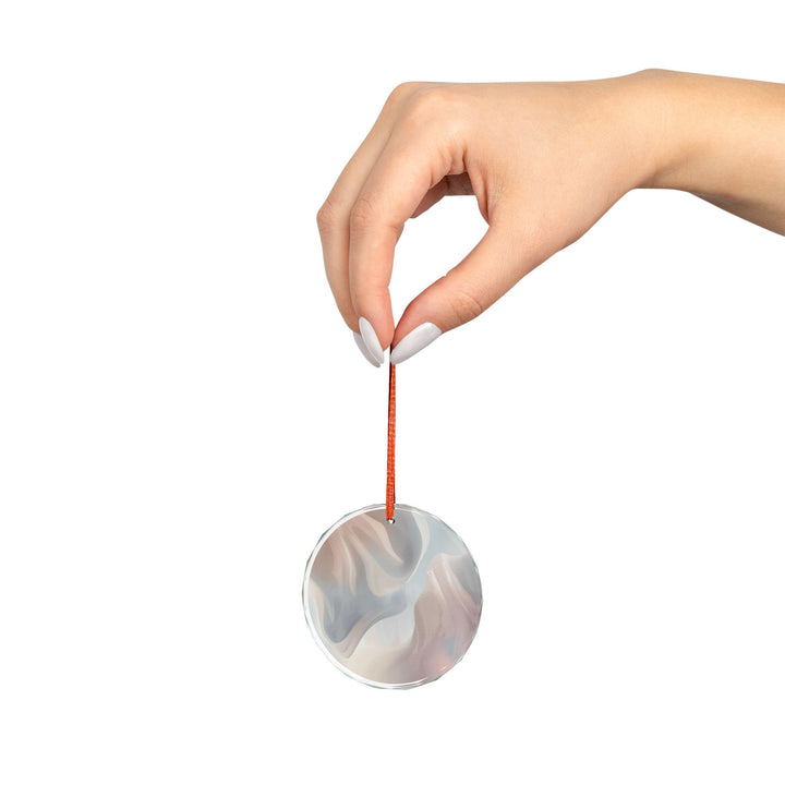 Crystal Glass Ornament – Modern Pastel Abstract, Elegant Gift & Decor