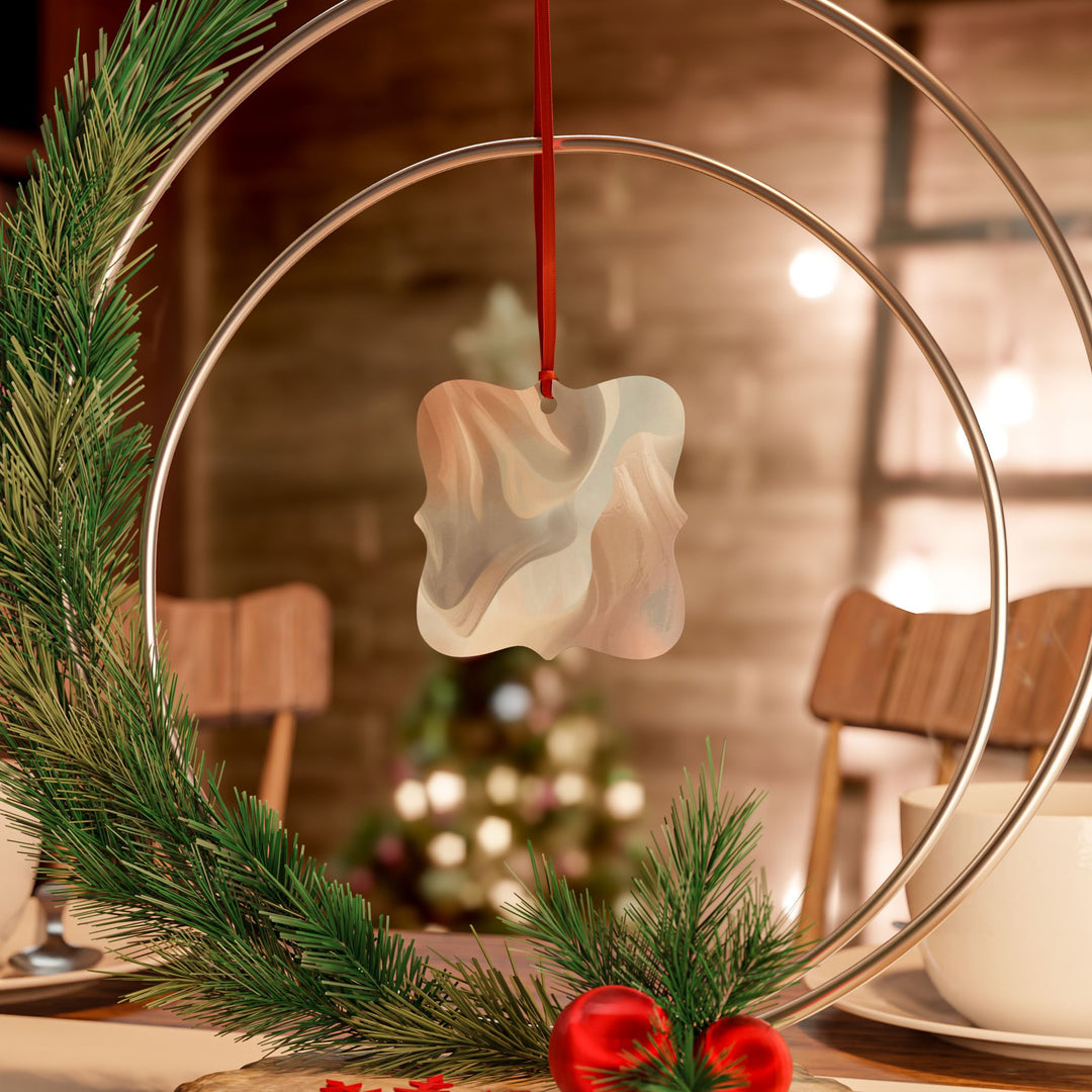 Elegant Aluminum Ornaments – Customizable Modern Pastel Abstract Décor