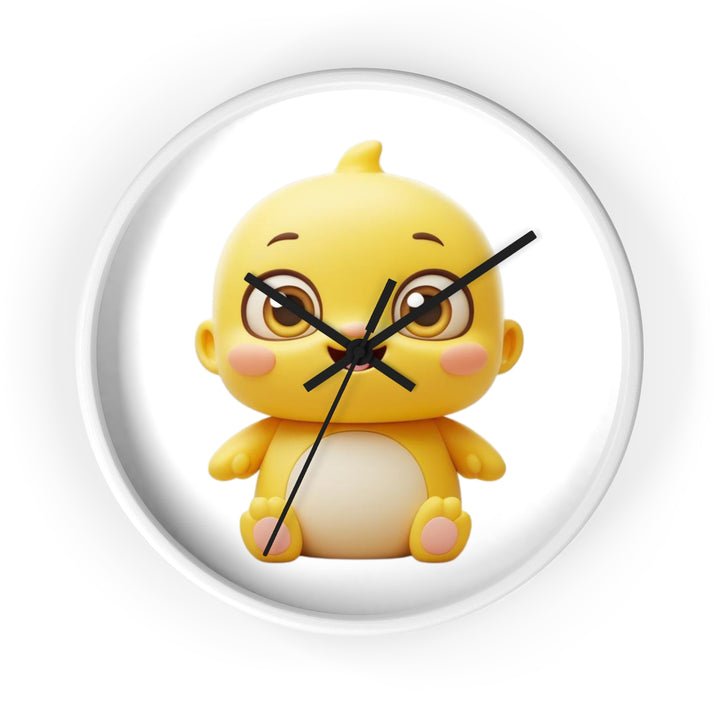 Modern Cute Chick Wall Clock – Silent Quartz, Adorable Kawaii Nursery Decor