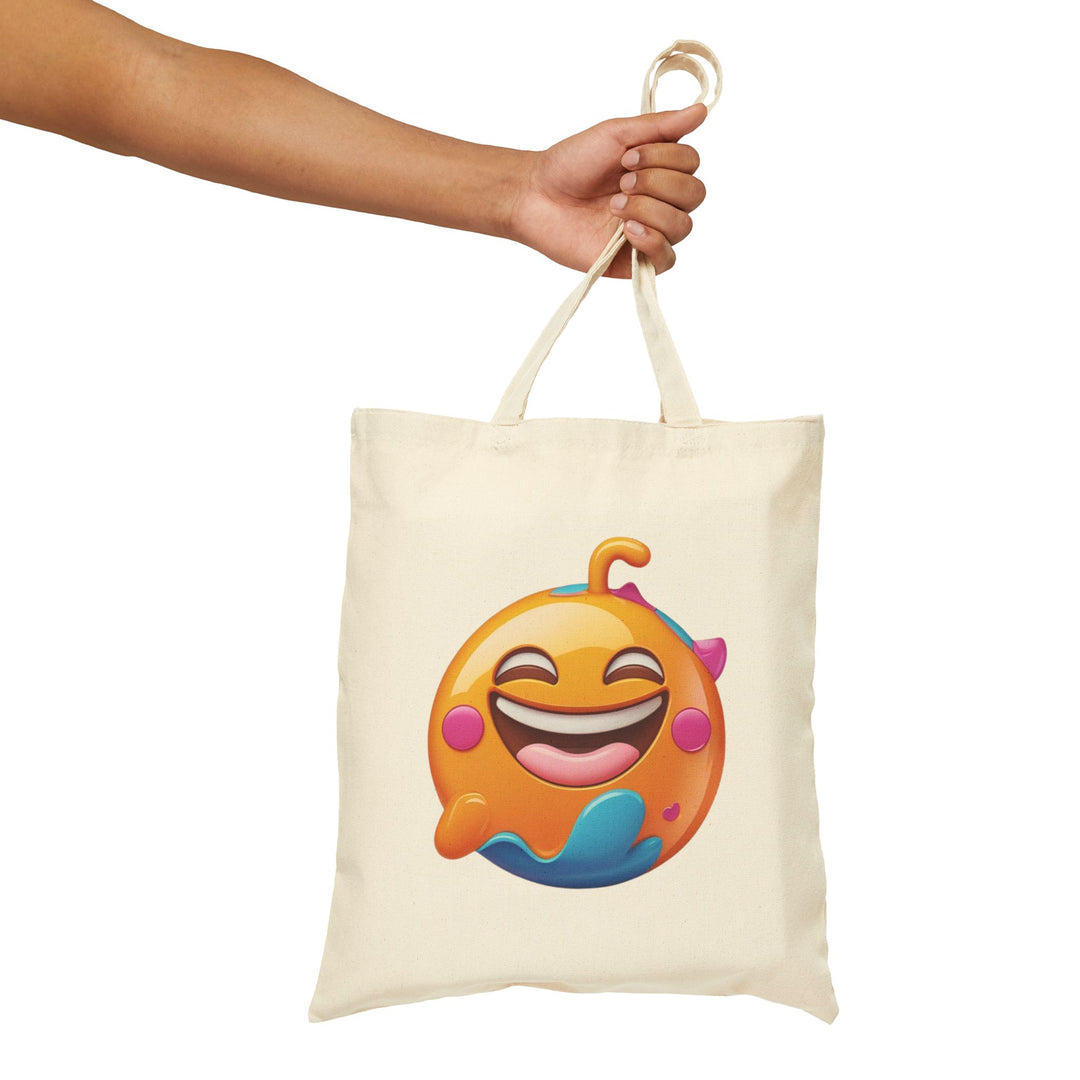 Cheerful Emoji Canvas Tote Bag – Eco-Friendly, Durable & Trendy Carryall