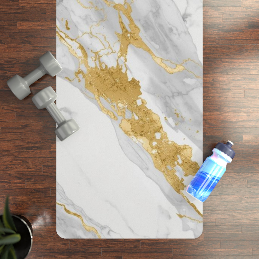 Custom Marble Gold Rubber Yoga Mat – Luxe, Eco-Friendly, Ultra-Grip 3mm