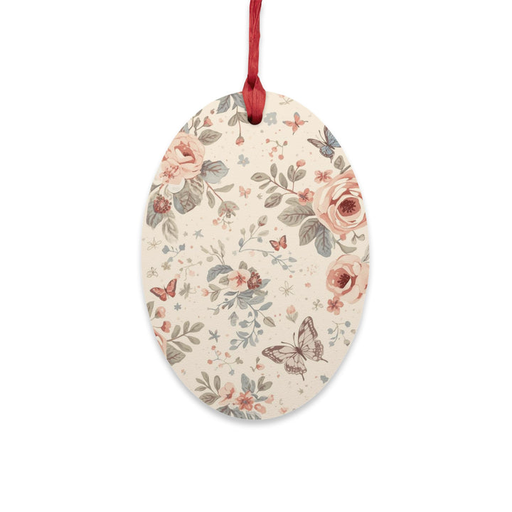 Handcrafted Wooden Ornaments – Floral & Butterfly Rustic Decor, Magnetic & Hanging