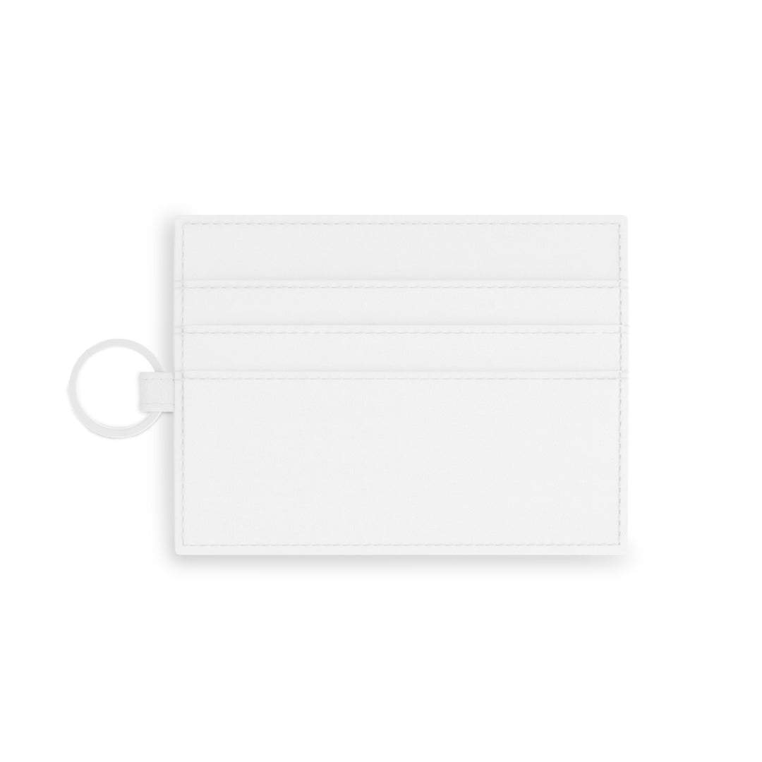 Custom Saffiano Card Holder – Blush Abstract Watercolor, Slim & Stylish
