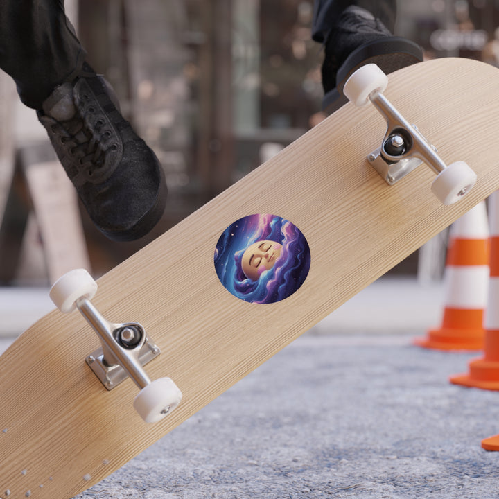 Whimsical Galaxy Moon Outdoor Sticker – Transparent, Durable & Stylish