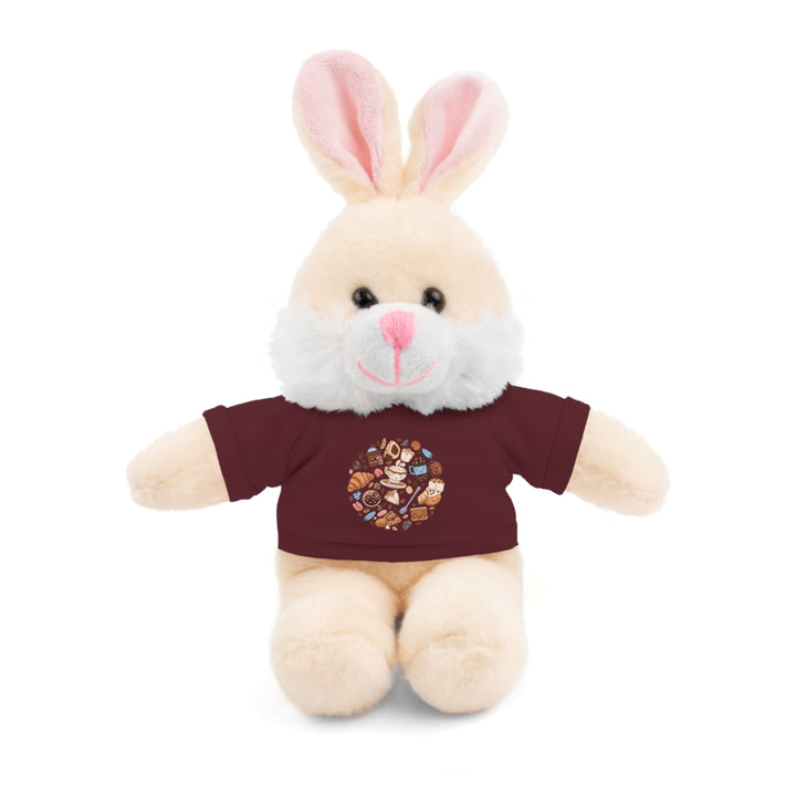 Custom Stuffed Animal w/ Coffee & Dessert Tee – Cute Plush Gift 8”
