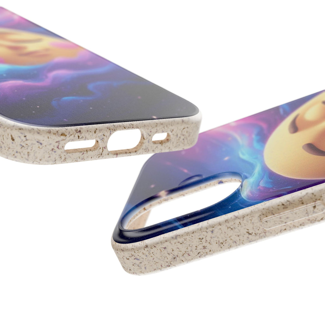 Dreamy Galaxy Biodegradable Phone Case – Eco-Friendly, Cute Moon Design