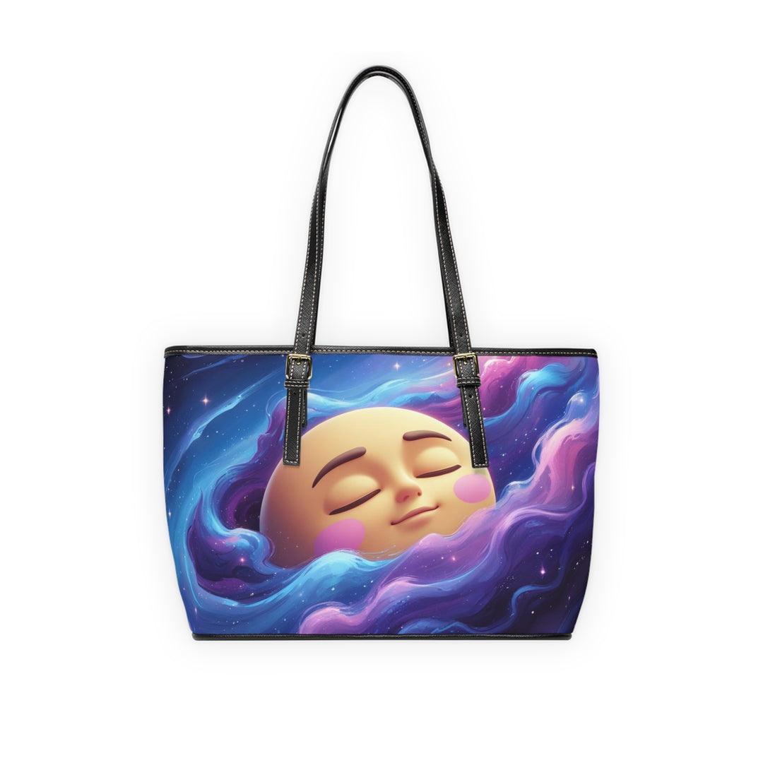 Galaxy Moon PU Leather Shoulder Bag – Cute Space Chic, Versatile & Trendy