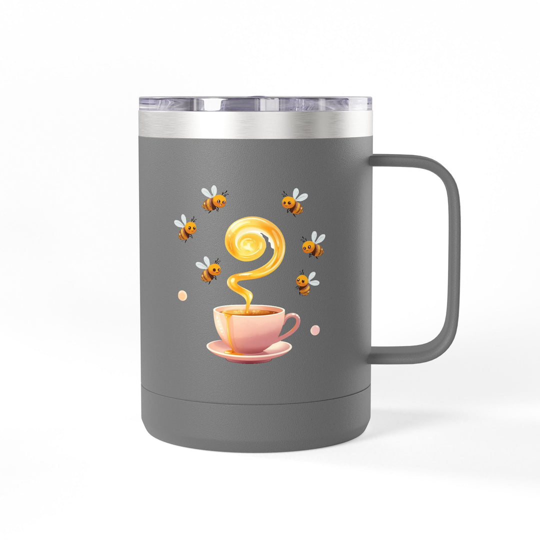 Warm Pastel Bees & Honey 15oz Coffee Mug Tumbler – Cute Travel Cup
