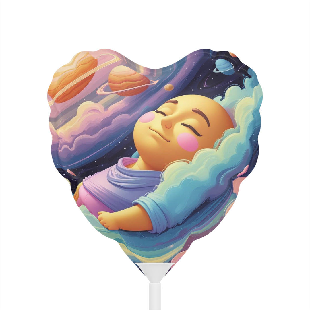 6” Round & Heart Balloons – Custom Cosmic Dream Baby Galaxy Party Decor