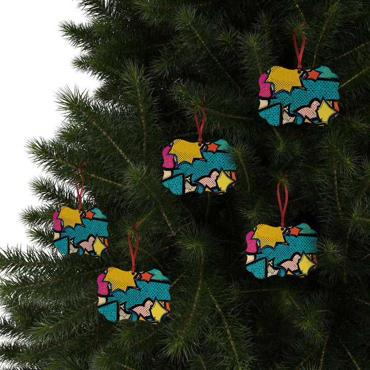 Pop Art Aluminum Ornaments – Vibrant Comic Book Decor, Customizable Sets